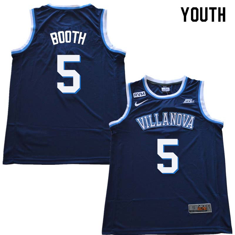 2018 Youth #5 Phil Booth Willanova Wildcats College Basketball Jerseys Sale-Navy - Click Image to Close
